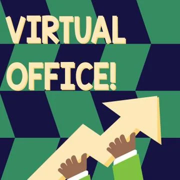 Writing note showing Virtual Office. Business photo showcasing Mobile Illustrazione stock