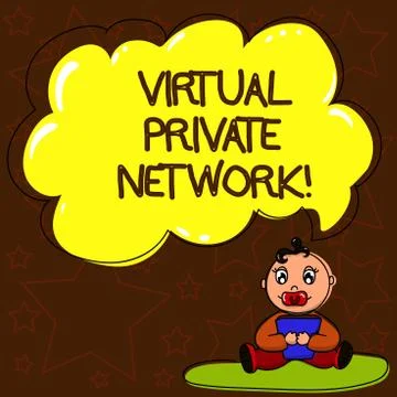 Writing note showing Virtual Private Network. Business photo showcasing network Illustrazione stock
