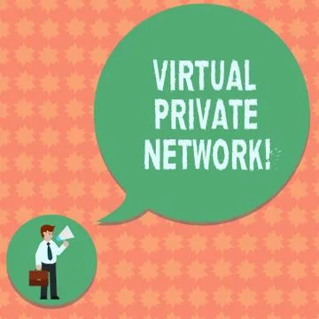 Writing note showing Virtual Private Network. Business photo showcasing network Illustrazione stock