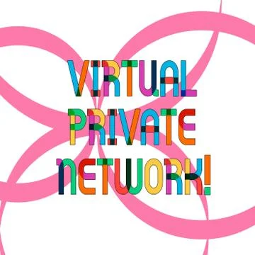 Writing note showing Virtual Private Network. Business photo showcasing network Stock Illustration
