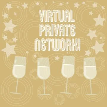Writing note showing Virtual Private Network. Business photo showcasing network Stock Illustration