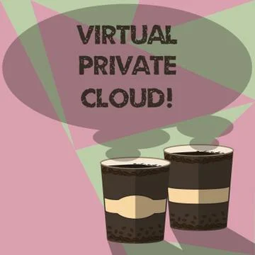 Writing note showing Virtual Private Cloud. Business photo showcasing Stock Illustration
