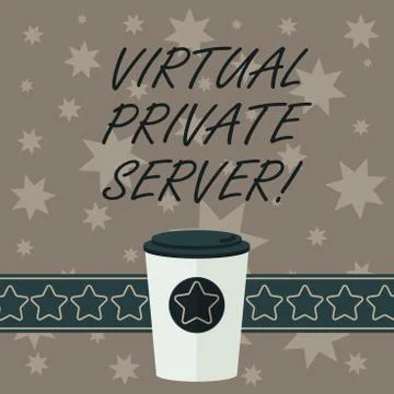 Writing note showing Virtual Private Server. Business photo showcasing sold as a Stock Illustration