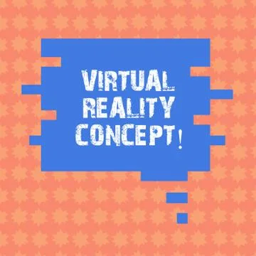 Writing note showing Virtual Reality Concept. Business photo showcasing Stock Illustration