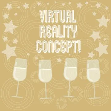 Writing note showing Virtual Reality Concept. Business photo showcasing Stock Illustration