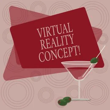 Writing note showing Virtual Reality Concept. Business photo showcasing Stock Illustration