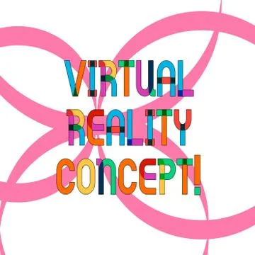 Writing note showing Virtual Reality Concept. Business photo showcasing Stock Illustration