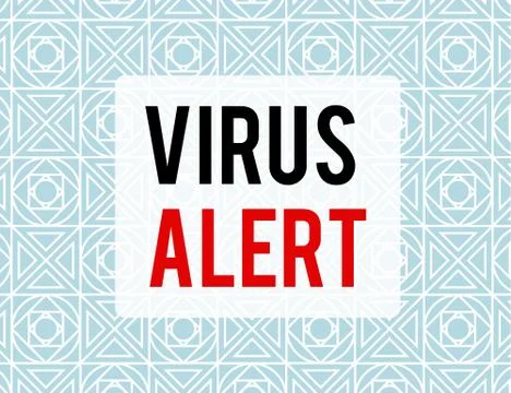 Writing note showing Virus Alert. Business photo showcasing message warning of a Stock Illustration