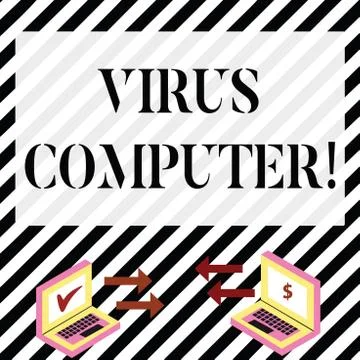 Writing note showing Virus Computer. Business photo showcasing Malicious Stock Illustration