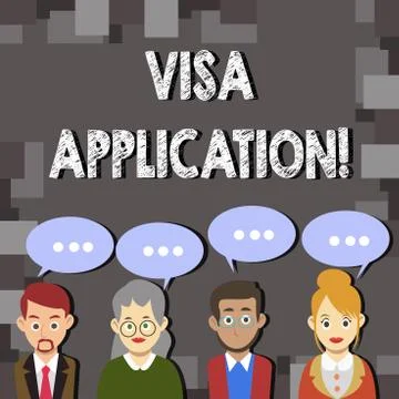 Writing note showing Visa Application. Business photo showcasing sheet to Illustrazione stock