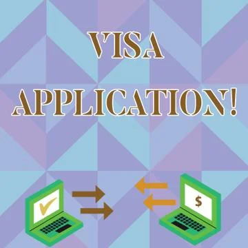 Writing note showing Visa Application. Business photo showcasing conditional  Stock Illustration