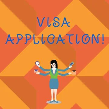 Writing note showing Visa Application. Business photo showcasing conditional  Stock Illustration