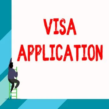 Writing note showing Visa Application. Business photo showcasing Form to ask Illustrazione stock