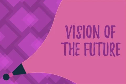 Writing note showing Vision Of The Future. Business photo showcasing Seeing Illustrazione stock