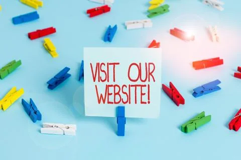 Writing note showing Visit Our Website. Business photo showcasing visitor who 스톡 사진