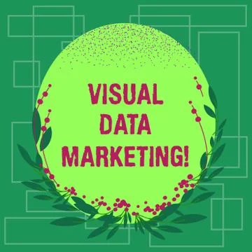 Writing note showing Visual Data Marketing. Business photo showcasing Use images Stockillustratie