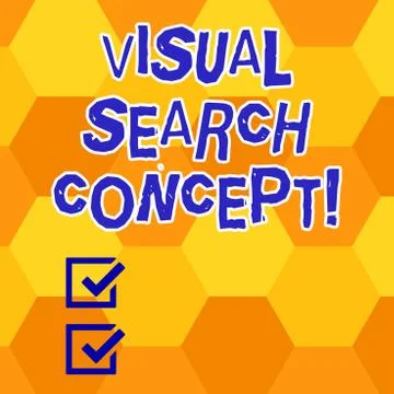 Writing note showing Visual Search Concept. Business photo showcasing perceptual Illustrazione stock