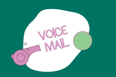 Writing note showing Voice Mail. Business photo showcasing Electronic system Illustrazione stock