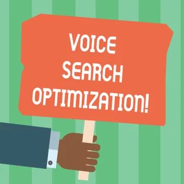 Writing note showing Voice Search Optimization. Business photo showcasing 스톡 일러스트