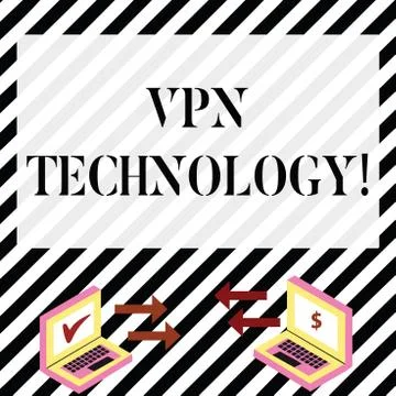 Writing note showing Vpn Technology. Business photo showcasing programming that Stock Illustration