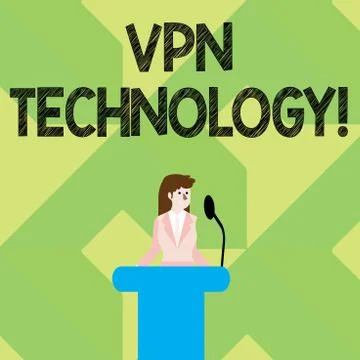 Writing note showing Vpn Technology. Business photo showcasing programming that Stock Illustration