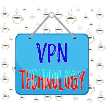 Writing note showing Vpn Technology. Business photo showcasing programming that Stock Illustration