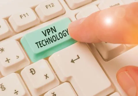Writing note showing Vpn Technology. Business photo showcasing programming that Stock Photos