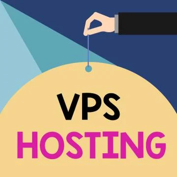 Writing note showing Vps Hosting. Business photo showcasing mimics a dedicated Stock Illustration