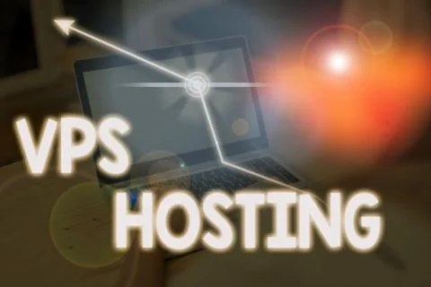 Writing note showing Vps Hosting. Business photo showcasing mimics a dedicated 库存照片