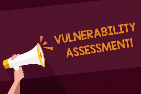 Writing note showing Vulnerability Assessment. Business photo showcasing defi 库存插图