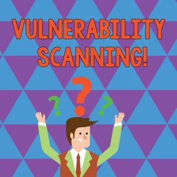 Writing note showing Vulnerability Scanning. Business photo showcasing Check of イラスト素材