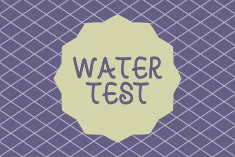 Writing note showing Water Test. Business photo showcasing Sampling of various 스톡 일러스트