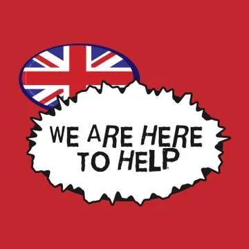 Writing note showing We Are Here To Help. Business photo showcasing Someone who Illustrazione stock