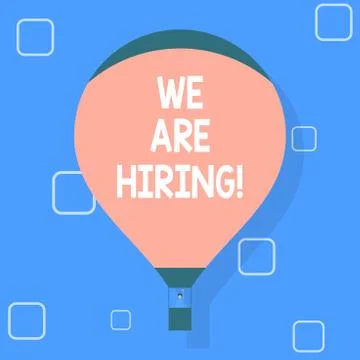 Writing note showing We Are Hiring. Business photo showcasing pay someone to do イラスト素材