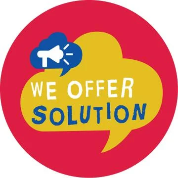 Writing note showing We Offer Solution. Business photo showcasing Provide Illustrazione stock