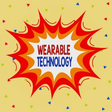 Writing note showing Wearable Technology. Business photo showcasing electronic イラスト素材