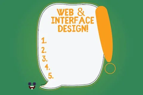 Writing note showing Web And Interface Design. Business photo showcasing Website Illustrazione stock