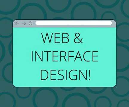 Writing note showing Web And Interface Design. Business photo showcasing Website Illustrazione stock