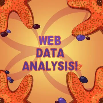 Writing note showing Web Data Analysis. Business photo showcasing measurement イラスト素材