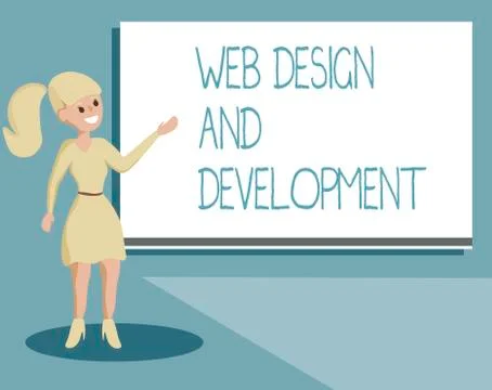 Writing note showing Web Design And Development. Business photo showcasing Stock-Illustration