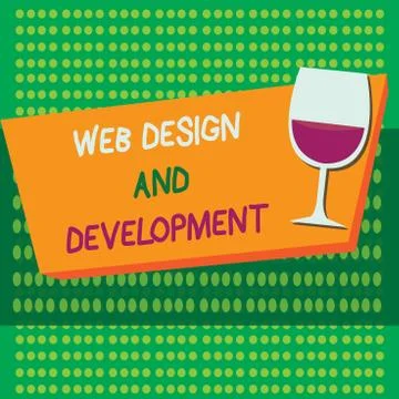 Writing note showing Web Design And Development. Business photo showcasing Stock-Illustration
