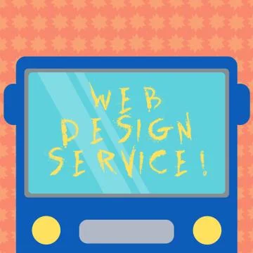 Writing note showing Web Design Service. Business photo showcasing development Stockillustratie