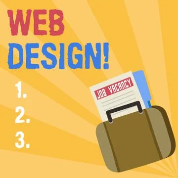 Writing note showing Web Design. Business photo showcasing process of creating Illustrazione stock