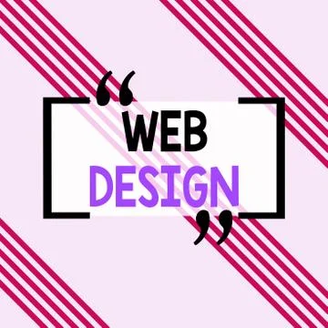 Writing note showing Web Design. Business photo showcasing Website development Stock Illustration