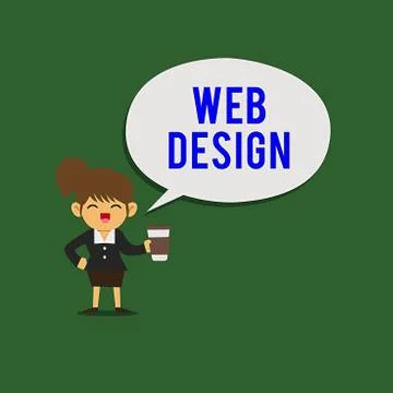 Writing note showing Web Design. Business photo showcasing Website development Stock Illustration