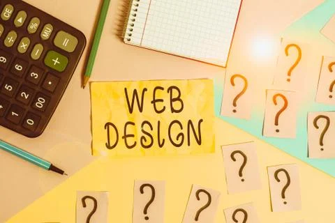 Writing note showing Web Design. Business photo showcasing Website development 스톡 사진
