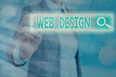 Writing note showing Web Design. Business photo showcasing website creation Foto stock