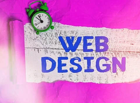 Writing note showing Web Design. Business photo showcasing website creation Stock Photos