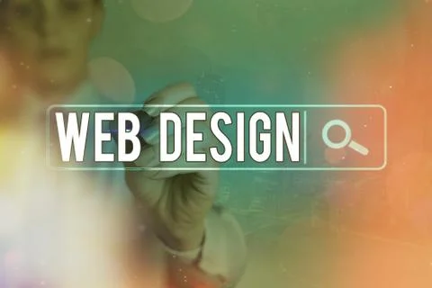 Writing note showing Web Design. Business photo showcasing website creation Stock Photos
