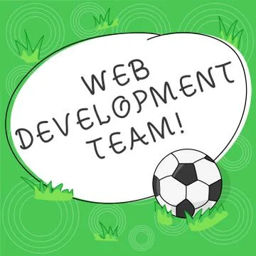 Writing note showing Web Development Team. Business photo showcasing a team of Illustrazione stock